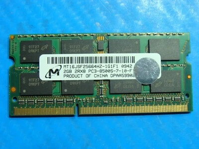 Macbook Pro A1286 Micron 2GB PC3-8500S SO-DIMM Memory RAM MT16JSF25664HZ-1G1F1 - Image 1 of 2