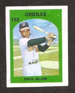 Paul Blair 1972 Venezuelan Stamp Baltimore Orioles #152 Super Rare