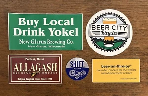 Beer Brewery Stickers Lot of 5 - Picture 1 of 3