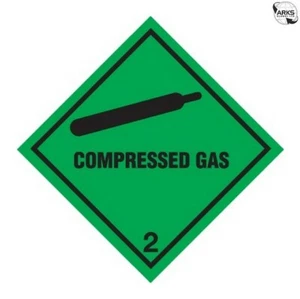 SIGNS & LABELS Class 2 Compressed Gas Warning Diamond - Self Adhesive Vinyl - 10 - Imagen 1 de 2