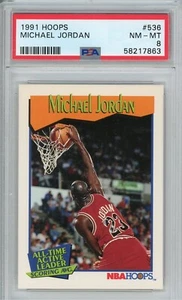 Michael Jordan Hoops #536 1991 PSA 8 - Imagen 1 de 2