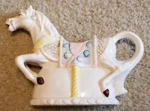 Heritage Mint Karussell Pferd bunte Keramik Milchkännchen, 10" Länge, 7" Höhe - Bild 1 von 3