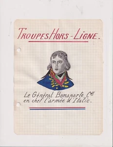 Empire. Napoléon. Militaria. Manuscrit. Dessins. Corse. Morts.Blessés. 27 pages - Imagen 1 de 12
