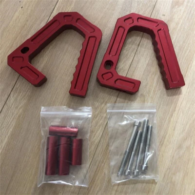 Manijas de agarre delanteras rojas de aluminio compatibles con Jeep Wrangler JK 2007-2018 Foto 1 de 4