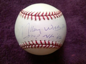 MAURY WILLS SIGNED OFFICIAL MAJOR LEAGUE BASEBALL LA DODGERS MVP NL '62 JSA COA - Picture 1 of 3