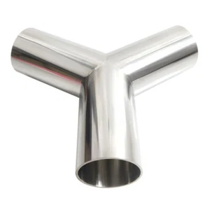 Stainless Steel Y Shape Pipe 3 Way Fitting 120 Degree Exhaust Tube Polished Tool - Bild 1 von 6