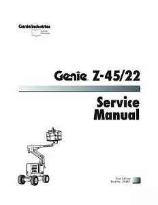 Taller de elevación de pluma Genie Z-45/22 Z-45 Z45 servicio manual taller reparación 29487 - Imagen 1 de 1