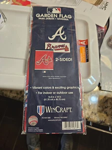 ATLANTA BRAVES DOUBLE SIDED 12"X18" GARDEN FLAG BANNER NEW - Picture 1 of 3