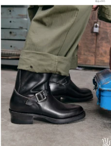 Handgefertigte 2,2 mm Teekern Leder Italienisch Vibram 705 Tygum Sohlen Ingenieur Stiefel - Bild 1 von 28