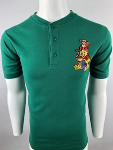 DISNEY Herren S EXKLUSIV TIGGER bestickt Baumwollmischung Strick POLO Shirt grün - Bild 1 von 13