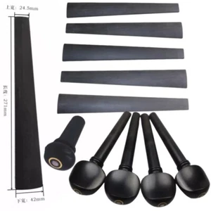 Violin part:25pcs ebony violin fingerboards+25pcs endpins,100 violin pegs 4/4  - Picture 1 of 6