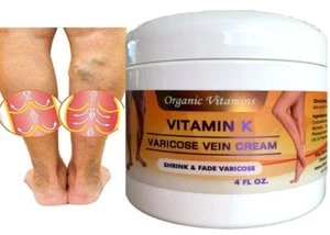 Vein Varicose Herbal Cream | Vitamin K, Vitamin E , A , Circulation Boosting 4oz - Picture 1 of 5