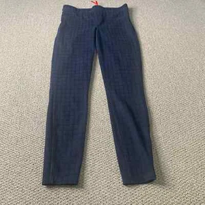 SPANX Sara Blakely Womens Leggings Size Medium Blue Checkered Skinny Pull On - Picture 1 of 12