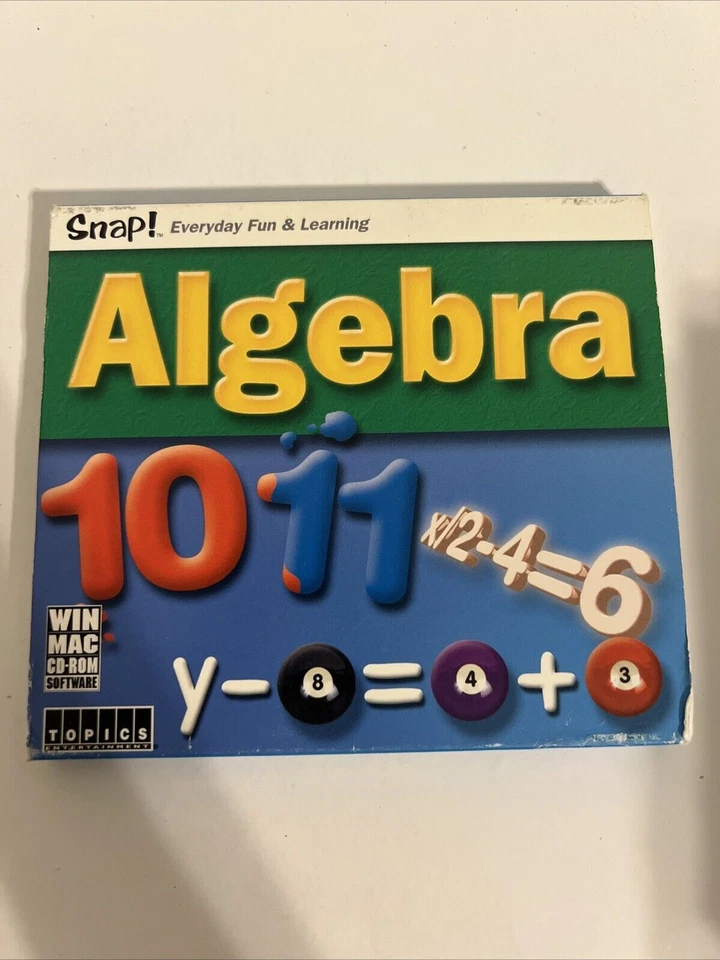 Snap Algebra Ages 11-15 Dual Platform Mac PC CD ROM Mathamatics 2003 - Image 1 of 1
