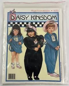 Daisy Kingdom 5035 Megan Coverall Jumpsuit & Dress Child Sz 6M-6X Pattern VTG UC - Picture 1 of 6