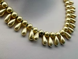 Vintage Pearls Made in England Sterling Silver Marcasite Clasp Necklace 40cm - Picture 1 of 11