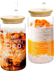Birthday Gifts for Mom from Daughter Son Kids - 16OZ Iced Coffee Cup for Mom Gif - Picture 1 of 9