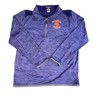Clemson Tigers 1/4 Zip Langarm Champion Pullover Herren XXL Lila - Bild 1 von 5