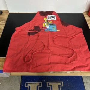 Los Simpson - Homero Simpson - ¡Ooooo! Flamey! Delantal 2003 - Rojo - Imagen 1 de 8