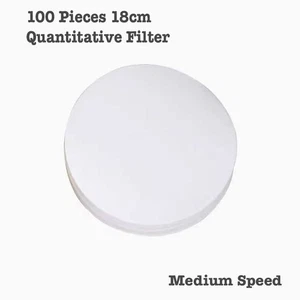 100Pcs Medium Speed Quantitative Filter Paper 18cm Filtration Lab Supply - Picture 1 of 1