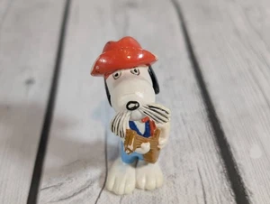 Vintage 70er Peanuts Snoopy Spike PVC Figur spielt Banjo - Bild 1 von 7