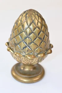 Vintage Solid Brass Pineapple Finial Heavy 3" Decorative - Picture 1 of 4