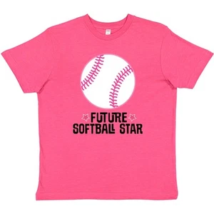 Inktastic Future Softball Star Sports Youth T-Shirt Team Kids Childs Clothing - Picture 1 of 2