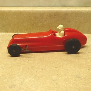 Vintage Plastic Open Wheel Wind Up Boat Tail Race Car, Rockette Products 9.5" - Picture 1 of 13