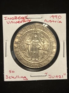 Austria 1970 50 chelines de plata Universidad de Innsbruck 300 aniversario "jun21" - Imagen 1 de 24