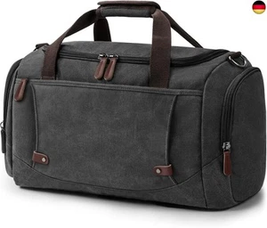 Virklyee Reisetasche aus Segeltuch 40L Vintage Reisetasche Großen Kapazität W - Bild 1 von 7