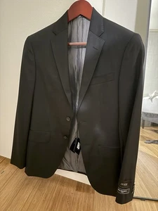 NWT Saks Fifth Avenue Black Blazer Sportcoat 36S Wool Made In Canada $598 MRSP - Picture 1 of 6