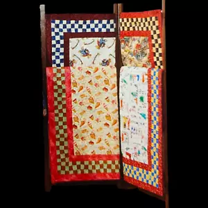 Wavy Checkered Quilt Pattern + Acrylic Template - 44x52 Skewed Checks Farmhouse - Picture 1 of 5