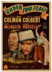 Under Two Flags 1936 Window Card Claudette Colbert HIGH GRADE CONDITION L18 - Picture 1 of 2