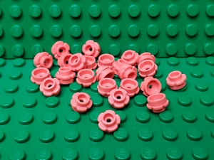 ** 25 Karat Lot ** Lego NEU Koralle 1 x 1 runde Platte mit 5 Blütenblatt Rand Stücke (A-222) - Bild 1 von 1