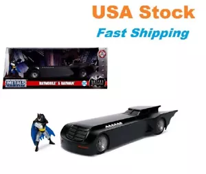 Batman Batmobile Animated Series w Figure DC Comics Jada Diecast Car 9" 1:24 NIB - Picture 1 of 12