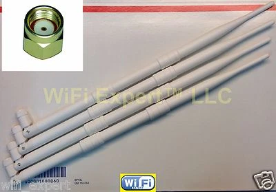 4X Zmodo Security Camera White 2.4GHz 9 dBi Wireless Antenna Booster WLAN RP-SMA - Image 1 of 4