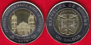 Panama 1 balboa 2019 "Catedral Basilica Santa Maria" BiMetallic UNC - Picture 1 of 1
