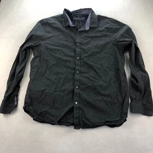 American Eagle Shirt Mens XL Dark Gray Slim Fit Casual Preppy Long Sleeve - Picture 1 of 10