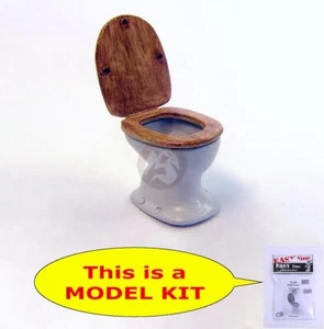 Plus Model 1/35 WC Ceramic Toilet Bowl w/Wooden Seat and Cover [MODEL KIT] EL065 - Picture 1 of 1
