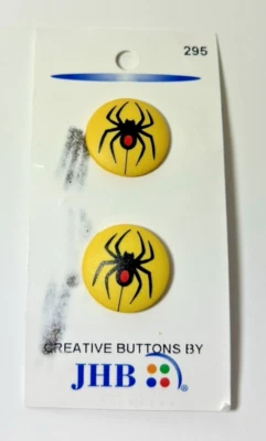 Spider Creative Buttons by JHB International Black Widow Spider Set of 2 Germany - Image 1 of 2