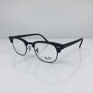 New RAY BAN CLUBMASTER EYEGLASSES RX RB 5154 OPTICAL C. 2077 Matte Black 49-21mm - Picture 1 of 12