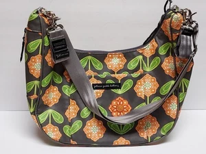 Petunia Pickle Bottom Diaper Bag Sling Pack Shoulder Carry Floral Baby Chic Brwn - Picture 1 of 11