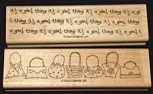 Monederos Bolso Estampillas Individuales Bordes 2 piezas Estampillas por Stampin Up It's a Girl Thing - Imagen 1 de 2