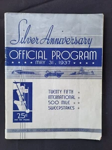 1937 Indianapolis 500 Programm/Rundenpreisfonds, Wilbur Shaw gewinnt Silber Indy - Bild 1 von 16