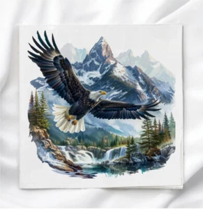 Eagle in Flight Fabric Panel for Quilting Sewing Crafting Quilt Block EIF1128 - Picture 1 of 2