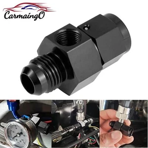 AN6 Male to Female Swivel with 1/8" NPT Gauge Port Fuel Pressure Fitting Adapter - Picture 1 of 10