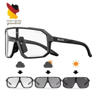 Photochrom Sonnenbrille Fahrradbrille selbsttönend hell/dunkel UV400 Sportbrille - Bild 1 von 7