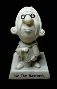 Russ Berrie “Sue The Bastards” Vintage Lawyer Figurine Desk Art 1970s - Picture 1 of 7