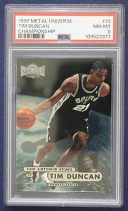 1997-98 Metal Universe Championship #72 Tim Duncan RC PSA 8 NMMT *inv1 - Picture 1 of 2