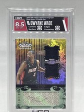 2007-08 Topps Echelon Autograph Dual Relics Dwyane Wade HOF /199 HGA 8.5 NM-MT+